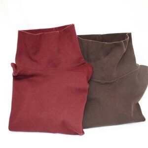 2 Turtlenecks Long Sleeve Kitted Cuff. Both Are Different Both Women's L